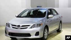 The 2011 Toyota Corolla shown at the North American International Auto Show in Detroit, 11 Jan 2011
