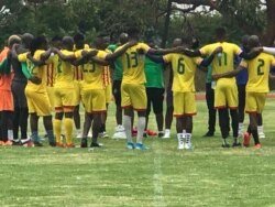 Zimbabwe Warriors at a training session in Harare.
