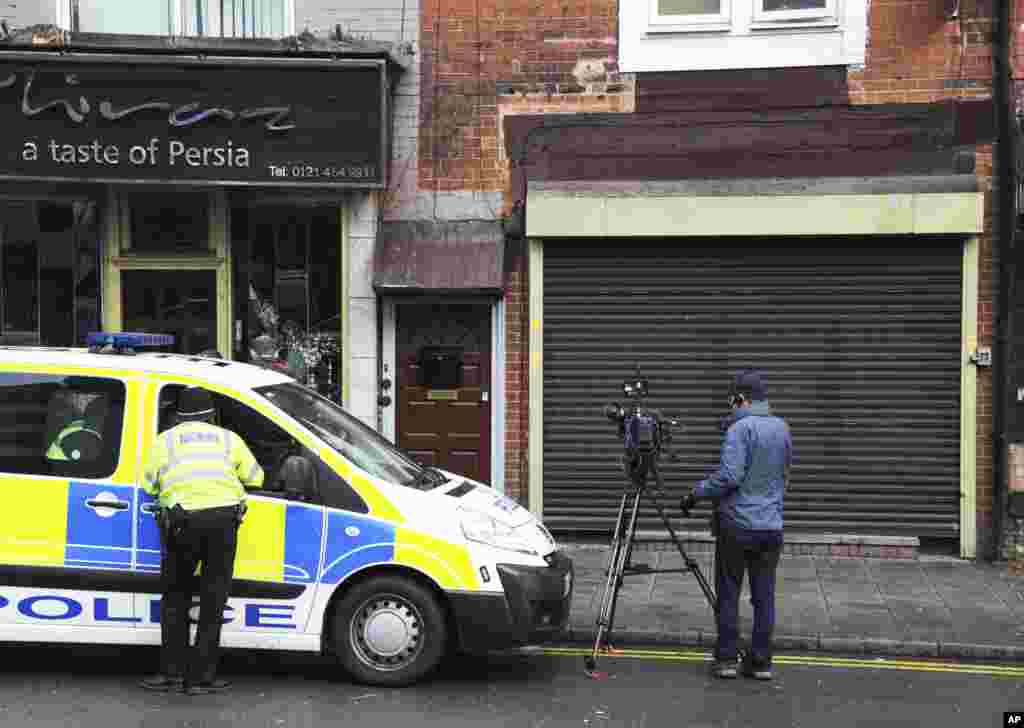 The property which was searched by police following yesterday's London attack, in Birmingham, England, March 23, 2017. 