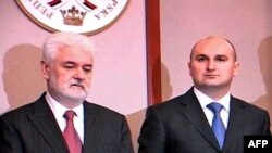 Premijer Srbije Mirko Cvetković (levo) i njegov kolega iz Republike Srpske Aleksandar Džombić