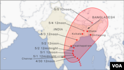 Path of Cyclone Fani