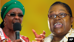 WARRING: First Lady Grace Mugabe and Vice President Joyce Mujuru (Collage by Ntungamili Nkomo)
