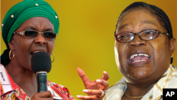 WARRING: First Lady Grace Mugabe and Vice President Joyce Mujuru (Collage by Ntungamili Nkomo)