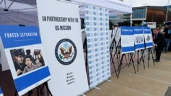 美國資助流亡維吾爾人在日內瓦聯合國大樓外開辦圖片展