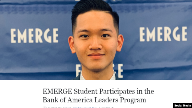 Derrick Ngô đánh giá cao sự hỗ trợ của tổ chức Emerge Fellowship về các hoạt động hướng nghiệp dành cho học sinh trung học. Photo Emerge Fellowship