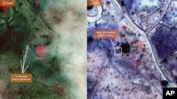 Satellite Sentinal Project images of alleged mass graves in Sudan's Southern Kordofan State