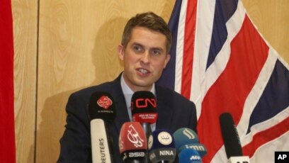 Bộ trưởng Quốc phòng Anh Gavin Williamson.