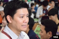 香港民航機機師、公民黨成員譚文豪。（美國之音湯惠芸攝）