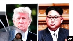 Shugaban Amurka Donald Trump da Shugaban Koriya ta Arewa Kim Jong Un