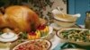 美國人感恩節享受大餐感謝祝福