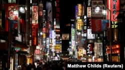 FILE - Nightlife district of Kabukicho, Tokyo, Japan, October 23, 2019. (REUTERS/Matthew Childs/File Photo)