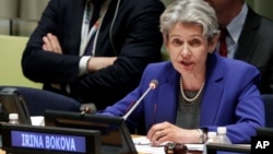 La directrice de l’Unesco, Irina Bokova, 2 juin 2017.