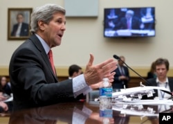 Secretary of State John Kerry testifies on Capitol Hill in Washington Feb. 25, 2015.