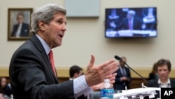Secretary of State John Kerry testifies on Capitol Hill in Washington Feb. 25, 2015.