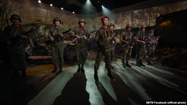 Một nhạc cảnh được dàn dựng cho chương trình "Những Người Lính Bị Bỏ Rơi" (SBTN)