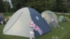 Campers Brave British Weather to See Olympics