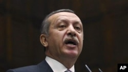 Turkey's Prime Minister Recep Tayyip Erdogan addresses lawmakers in Ankara, Nov. 15, 2011