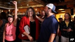 Christine Hallquist et ses partisans, Burlington, le 14 août 2018