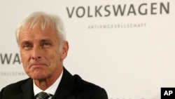 Newly appointed Volkswagen CEO Matthias Mueller in Wolfsburg, Germany, Sept. 25, 2015,