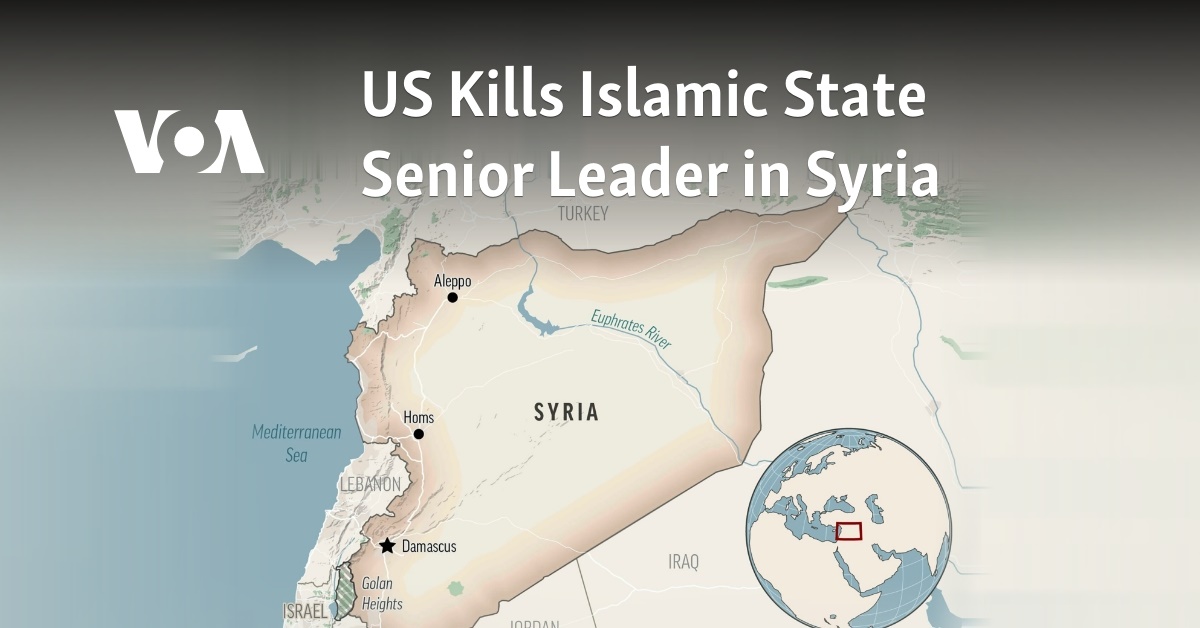 US Kills Islamic State Senior Leader In Syria