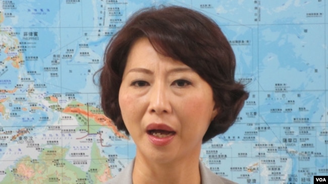 台湾执政党民进党立委陈亭妃 (美国之音张永泰拍摄)