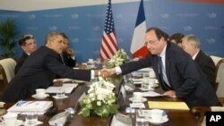 Obama y Hollande se encontraron durante la Cumbre del G-20, en Rusia, el año pasado.