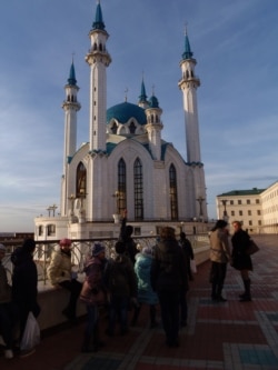 鞑靼斯坦首府喀山市中心的清真寺
