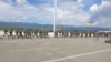 Pasukan TNI saat tiba di Bandara Udara Mutiara Sis Aljufri Palu, Sulawesi Tengah, Sabtu, 15 Agustus 2020. (Foto: VOA/Yoanes Litha)
