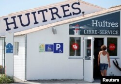 Exterior view of l'huitriere de Re, where automatic oyster vending machine is set, in Ars en Re on the Re Island, Southwestern France, Aug. 2, 2017.