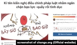 Hơn 13.400 người ký kiến nghị đòi Quốc hội Việt Nam sửa luật về các tội xâm hại tình dục