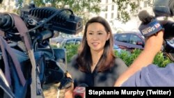 Stephanie Murphy nói chuyện với báo chí, Winter Park, bang Florida, ngày 30 tháng 10, 2018. (Twitter/ Stephanie Murphy)