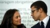 Isabel dos Santos et son mari Sindika Dokolo à Porto, au Portugal, le 5 mars 2015. (AP Photo/Paulo Duarte)