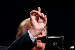 Republican presidential candidate Donald Trump speaks during a campaign rally, Wednesday, Oct. 5, 2016, in Reno, Nevada.