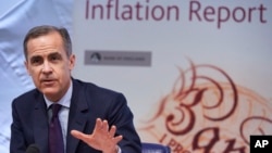 Mark Carney, the Governor of the Bank of England, speaks during the quarterly Inflation Report press conference, in London, Feb. 4, 2016. The central bank is preparing a contingency plan for the aftermath of Britain's referendum on European Union membership, Carney said on Feb. 23, 2016.