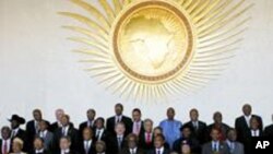 African leaders pose for a group photograph 