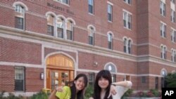 International ambassador student Jennifer Chen and a friend