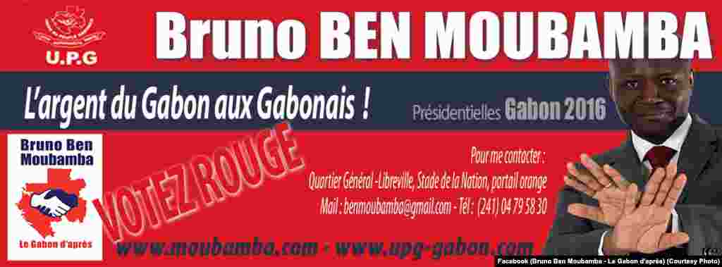 Nouvelle candidature de Bruno Ben Moubamba, 49 ans, à la magistrature suprême. En 2009, il n&#39;avait récolté que 0,28% des voix.