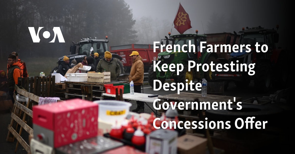 French Farmers to Keep Protesting Despite Government's Concessions Offer