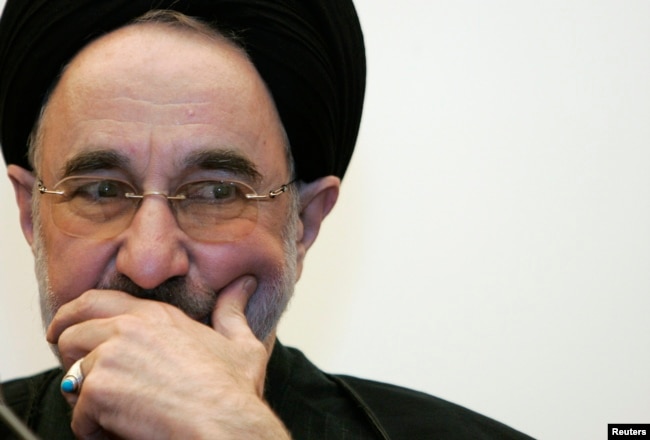 FILE - Former Iranian President Mohammad Khatami attends a meeting on peace at the Gregorian Pontifical University in Rome, May 3, 2007.