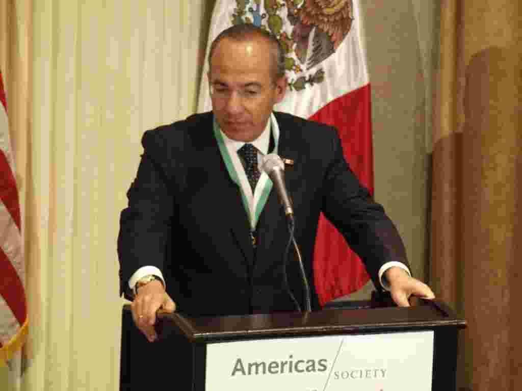 Mexico president, Calderon. New York 09/19/2011