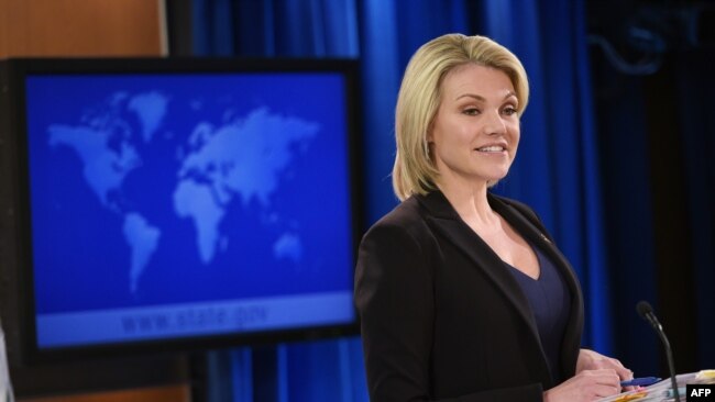 Bà Heather Nauert đang là phát ngôn nhân Bộ Ngoại giao