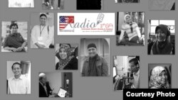 Beberapa staf radio komunitas Islam Indonesia di Amerika (IMSA) yang menyiarkan acara ngabuburit selama bulan puasa (foto:dok) 