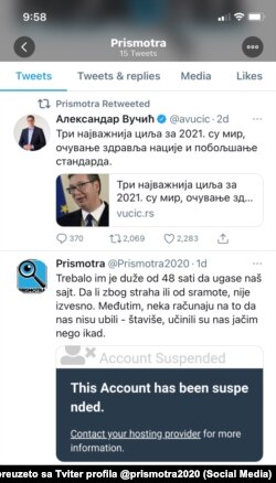 Tviter profil Prismotre.net