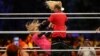 Compétition de lutte féminine WWE Crown Jewel. Natalya en action avec Lacey Evans au King Fahd International Stadium à Riyad en Arabie Saoudite, le 31 octobre 2019. (REUTERS/Ahmed Yosri)