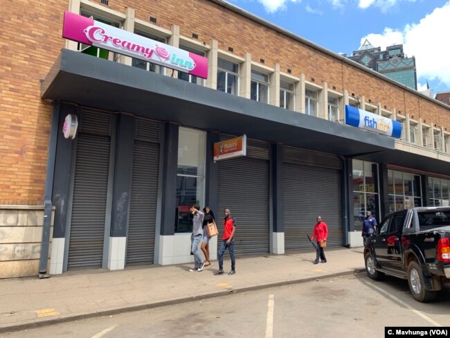 Most businesses in Harare were closed Jan. 14, 2019, as protests in Zimbabwe continued.