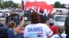 Simpatizantes sandinista durante un acto en Managua, Nicaragua, el 19 de julio de 2021. [Foto archivo VOA].