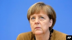 FILE - German Chancellor Angela Merkel.