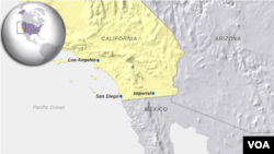 نقشه ایالت کالیفرنیا، در غرب ایالات متحده آمریکا