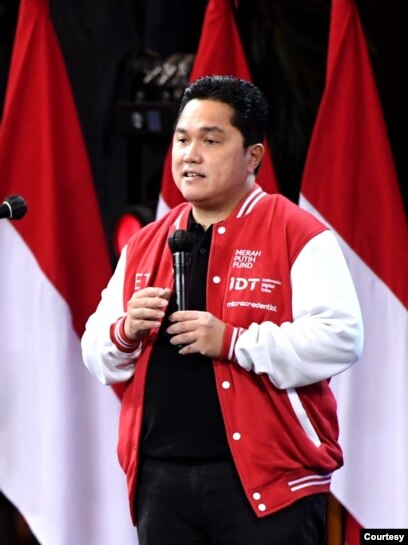 Menteri BUMN yang juga Ketua PSSI Erick Thohir. (Biro Setpres)