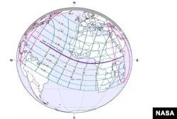 The path of the solar eclipse of Nov. 3, 2013.